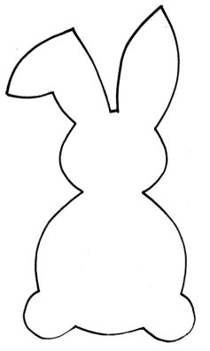 Easter bunny cutout template | Easter bunny template, Easter bunny crafts,  Bunny templates
